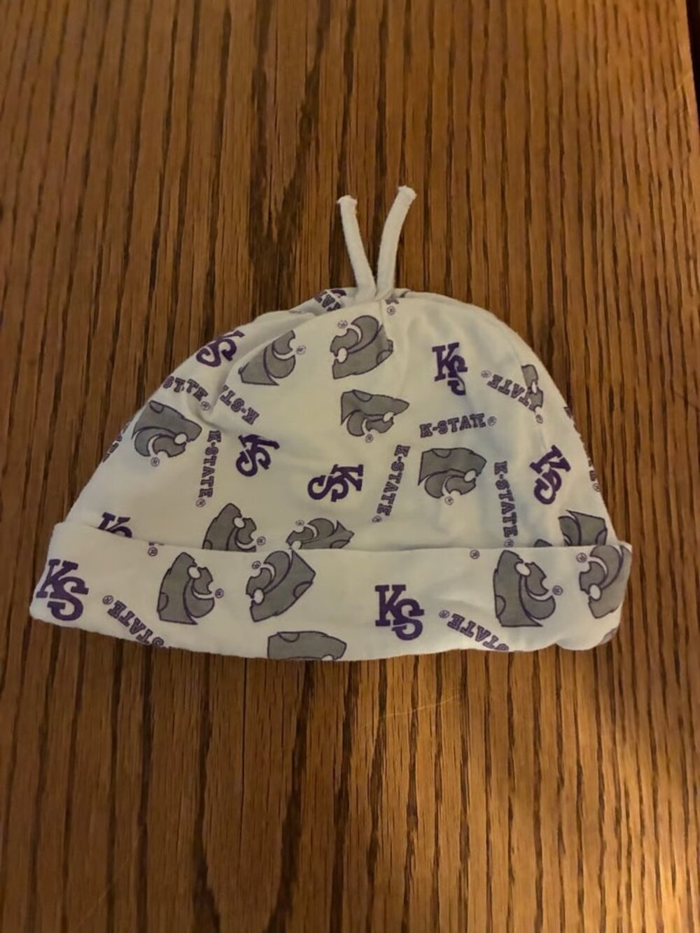 1 infant unisex Kansas STATE beanie, like New